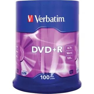 Verbatim DVD+R 4.7GB 16x 100er Spindel