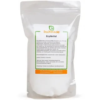 buXtrade Erythritol Erythrit Zuckerersatz Kalorienfrei 2 kg Pulver