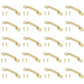 Bildaufhänger, Bildaufhänger Sägezahn, Hängehaken für Bilderrahmen, Aufhänger für Holzrahmen, 20 Stück mit Schrauben