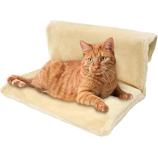 FARYODI Cat Bed for Heaters,Katzenheizungsliege mit kuscheligem Plüschbezug,Cat Hammock Heating, Kuschelige Katzenheizungsliege,Heizungsliege Katzen für alle Heizkörper (Meige)