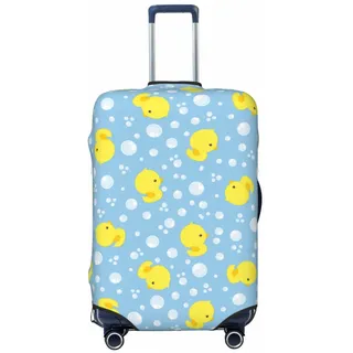 Lukbfall Cartoon Duckies Gepäckkofferbezüge, elastisch, waschbar, niedliche Gummienten, Gepäckschutz, Reisekoffer-Schutzhülle für Kinder und Erwachsene, Ente #05, S (Fit 18-21 Inch Luggage)