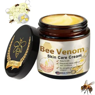 Bienengift Creme, Bee Venom Cream Bienengift-Komplettcreme mit Fortgeschrittener Reparatur Bienengiftsalbe, Schützt, Revitalisiert Ihre Haut täglich, Bienengift Faltencreme, für alle Hauttypen, 60g