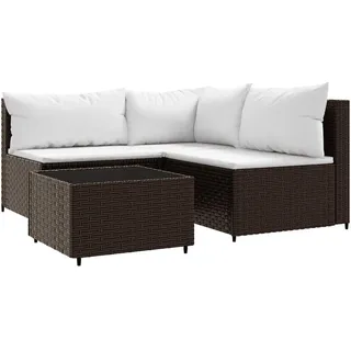 vidaXL Garten-Lounge-Set 4-tlg. braun