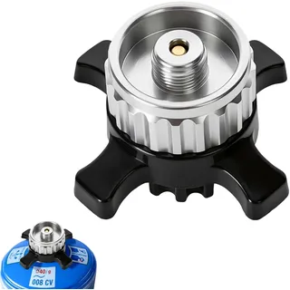 Sweetone Gaskartuschen Adapter kompatibel mit Campingaz CV Easy Clic auf EN417 Schraubventil – Übergang von Bajonettverschluss auf 7/16" Schraubgewinde Anschluß, für Camping- & Outdoor-Kocher