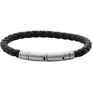 Fossil Vintage Casual Armband aus Edelstahl und Leder braun 19,50 cm