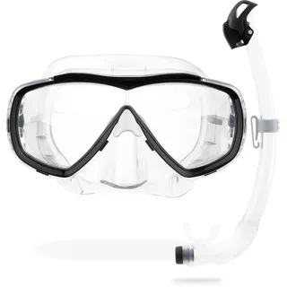 Cressi Estrella + Seal Dry Snorkel Combo - Clear/Black