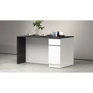 Kücheninsel KOCHSTATION "Sole,Kochinsel,Küchenarbeitsblock,Inselküche,Arbeitsinsel", weiß (küche: weiß, korpus: weiß matt, arbeitsplatte: schieferfarben), B:160cm H:90cm T:90cm, Komplettküchen-Sets, Kücheninsel, Breite 160 cm mit 2 Türen,2 Schubkästen, Aluminiumgriff