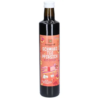 Sonnentor Schwarztee-Pfirsich Eistee Sirup bio