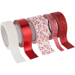 Heyda Deko Tape Mix rot 5er
