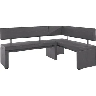 Eckbank Charissa, in 3 Größen, verschiedene Qualitäten grau Sitzbänke, 69866068-0 B/H/T: 190 cm x 90 cm x 140 cm