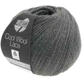 LANA GROSSA Cool Wool Lace Häkelwolle, 400 m grau