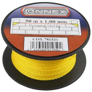 Connex Maurerschnur COX781531, 50m, Ø 1mm, geflochtenes Polyester, gelb