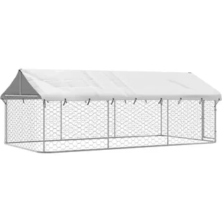 vidaXL Outdoor-Hundezwinger mit Dach 400x200x150 cm