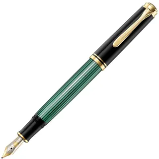 Pelikan Souverän M400 Kolbenfüller schwarz/grün/gold F (fein), 1 St.
