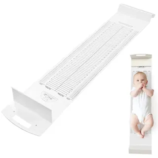 Uadme Messmatte Baby, Baby Größe Messen, Baby Infantometer Höhenlineal Messmatte, Waschbarer Messlatte Babies, Babyhautfreundlich, Genaue Messung, Weiß