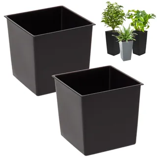 Botle Plantztopf-Einsatz 2er-Set 18,5 x 17 cm Kunststoff Schwarz