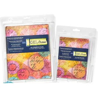 Gel Press Monoprinting Gelplatten Sparpaket 8 x 10 und 5 x 7 Zoll Druckzubehör Wiederverwendbare Geldruckplatten für Presskunst, Karten, Alben