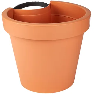 alles-meine.de GmbH Blumentöpfe - Modell & Farbwahl - 3 Stück Rohr & Stangen - Blumenkästen - braun - terrakotta/rotbraun - RUND - 24 cm - Regenrohr/Fallrohr - Pflanzgefäß ..