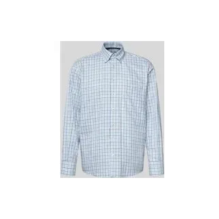Comfort Fit Businesshemd aus Baumwolle mit Button-Down-Kragen, Gruen, 43