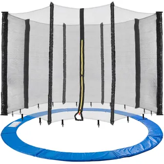 Arebos Trampolin Sicherheitsnetz Randabdeckung Randschutz 305 cm 8 Stangen