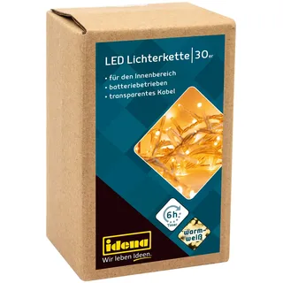 IDENA Lichterkette transparent 2,6 m