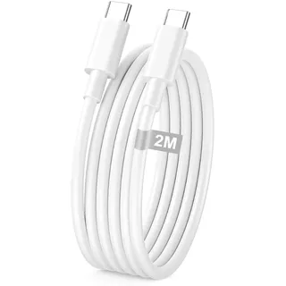 USB C Kabel 2M, 60W iPhone 17 16 15 Ladekabel USB C Schnellladekabel Typ C Ladekabel Type C to Type C Cable Handyladekabel Aufladekabel usb c für iPhone 17 Air/16E 15 16 17 Pro Max Plus, iPad Pro Air