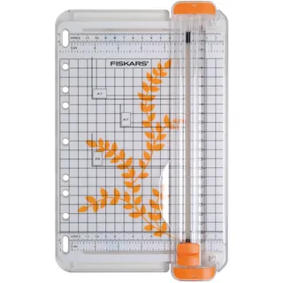 Fiskars Tragbare Papierschneidemaschine, A5, Mit Schnittlinienführung, SureCut, 1004637