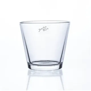 Sandra Rich Dekovase SANDRA RICH Kerzenglas CONI, Windlicht, Glasvase konisch 11cm weiß