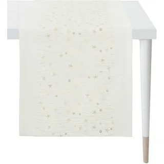 APELT Tischläufer 6301 CHRISTMAS GLAM, Weihnachtsdeko, Weihnachten (1-tlg), Lurex-Jacquardgewebe beige|goldfarben