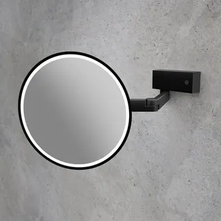 viverso Zoom me Kosmetikspiegel mit 5-facher Vergrößerung, Beleuchtung mit einstellbarer Farbtemperatur, Akku mit USB C Eingang, VM6401MB,