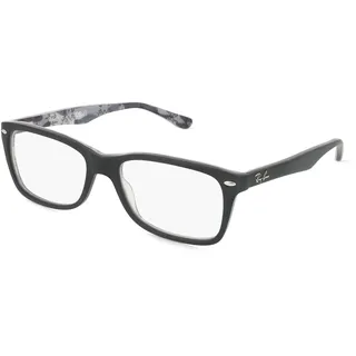 Ray-Ban RX5228 Herren-Brille inkl. Gläser Vollrand Rechteckig Kunststoff-Gestell 50mm/17mm/140mm, schwarz