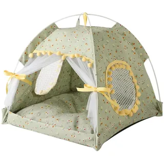 Tragbare Zusammenklappbare Hund Zelt, Katzen Zelt Outdoor katzenzelt Wasserdichtes Hundezelt, Hundebett Kuschelig Haustierbett mit Tiermatratze Weich Tierbett (guolvse,40 * 40CM 10 Pfund)