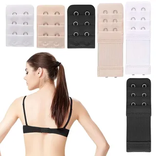 BinXiaoQin 6 Stück BH Verlängerung,BH Verlängerung 2 Haken Band,BH Verschluss zum Annähen Verbindungsstück Elastik-BH-Band,BH-Verlängerung Erweiterung,Bra Extender für Elastisches,BH Zubehör - Durchschnittsgröße