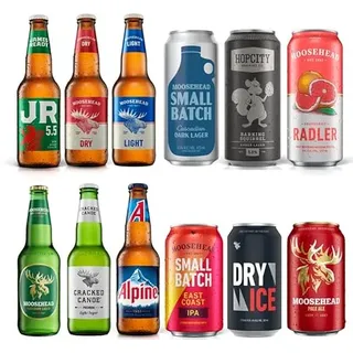 Moosehead Bierpaket BEST OF 12er Pack original kanadisches Bier - auch als perfektes Bier Geschenk für Männer (inkl. 3,00 € Pfand)