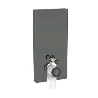 Geberit Monolith Sanitärmodul für Stand-WC, 101 cm, mit P-Anschlussbogen, Wasseranschluss seitlich,