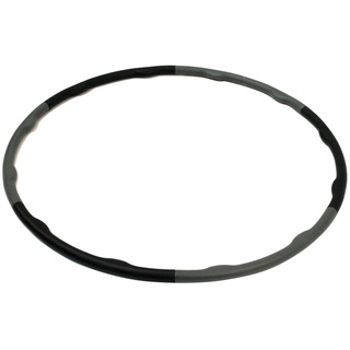 TITAN LIFE Hula Hoop. Hula Hoop Reifen. Schwarz/Grau. 1,5 kg. 4,5 x 100 x 100 cm. Gewicht und Wellen auf der Innenseite