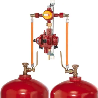 GOK 2-Flaschenanlage 4kg/h 50mBar automatisch für Anschluss an Gasflaschen mit 33 kg Füllgewicht