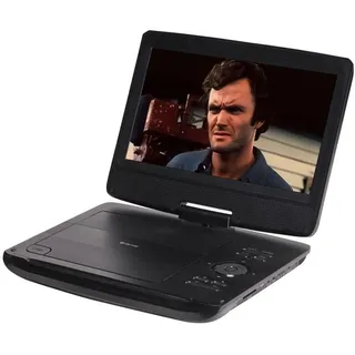 Denver MT-1097 Tragbarer DVD-Player 25.4 cm 10 Zoll EEK: C (A - G) Akkubetrieb, inkl. 12 V Kfz-Anschlusskabel Schwarz