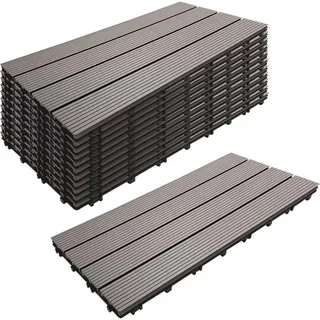 Relaxdays WPC Fliesen Set 60x30 cm