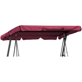 Quick Star Ersatzdach Bordeaux Wasserdicht | Universal Gartenschaukel 3 Sitzer | UV 50 Schaukel Dach Ersatz Bezug