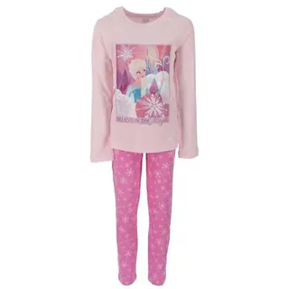 Frozen Schlafanzug Set aus Baumwolle Pyjama Nachtanzug Homewear für Kinder 122/128