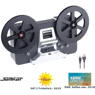 Somikon Filmscanner: HD-XL-Film-Scanner & -Digitalisierer für Super 8 & 8 mm, bis 7'-Rollen (Filmdigitalisierer, Filmscanner 8mm, Filmdigitalisierung)