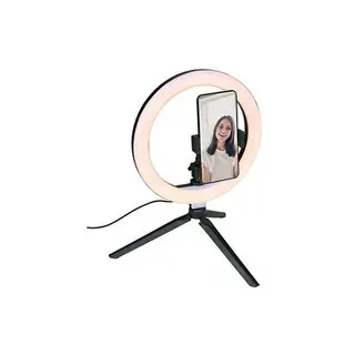 Ringlicht schwarz B/H/L: ca. 3,3x30x27,5 cm 1 Brennstellen - Schwarz