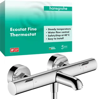 Hansgrohe Ecostat Fine Wannenthermostat Aufputz, 2 Verbraucher, 13325000