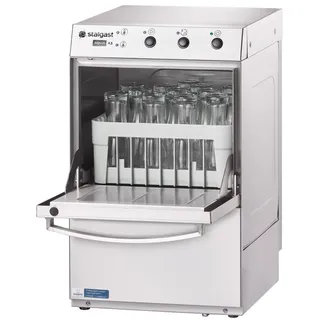 Stalgast Gläserspülmaschine Aqua A3 mit Klarspülmittel- und Reinigerdosierpumpe sowie Ablaufpumpe, 2 Spülprogramme, Korbgröße 400x400 mm