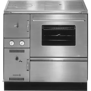 Wamsler K 148 CL Küchenofen wasserführend Edelstahl, Rauchrohr rechts