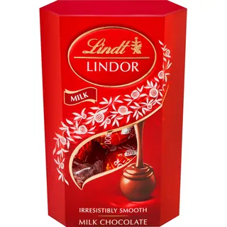 Lindt Schokolade | LINDOR Cornet Mischung | 75g | Vollmilchschokolade mit zartschmelzender Füllung | Schokoladengeschenk