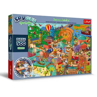 Trefl - Puzzle 500 Teile Lost Items: Europa Spy Guy, Finde die Unterschiede