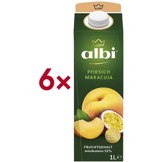 albi® Fruchtnektar Maracuja, Pfirsich 6x 1,0 l