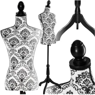 Tectake tectake® Schneiderpuppe, Torso, aus Schaumstoff, höhenverstellbar, 133 - 168 cm